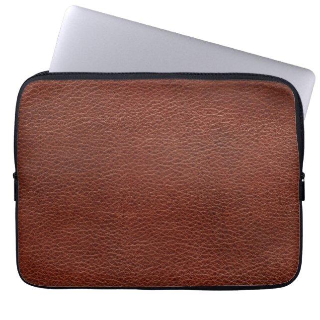 Läder Neoprene Laptop sleeve 13 tum (Framsidan)