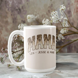 Läder n'Snöre Land Varsity Stil Mamma Kaffemugg