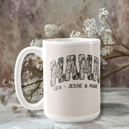 Läder n'Snöre Land Varsity Stil Mamma Kaffemugg