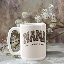 Läder n'Snöre Land Varsity Stil Mamma Kaffemugg