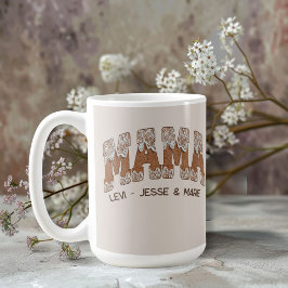Läder n'Snöre Land Varsity Stil Mamma Kaffemugg
