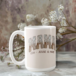 Läder n'Snöre Land Varsity Stil Mamma Kaffemugg