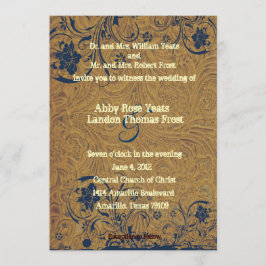 Läder- och snörebröllopinbjudan inbjudningar