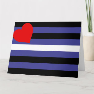 Läder Pride Flagga Kort