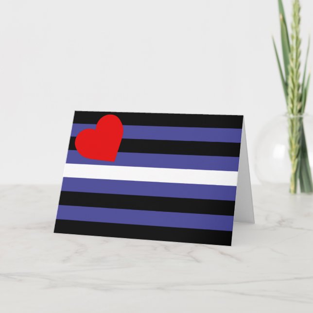 Läder Pride Flagga Kort (Framsida)