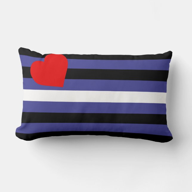 Läder Pride Flagga Lumbarkudde (Framsida)