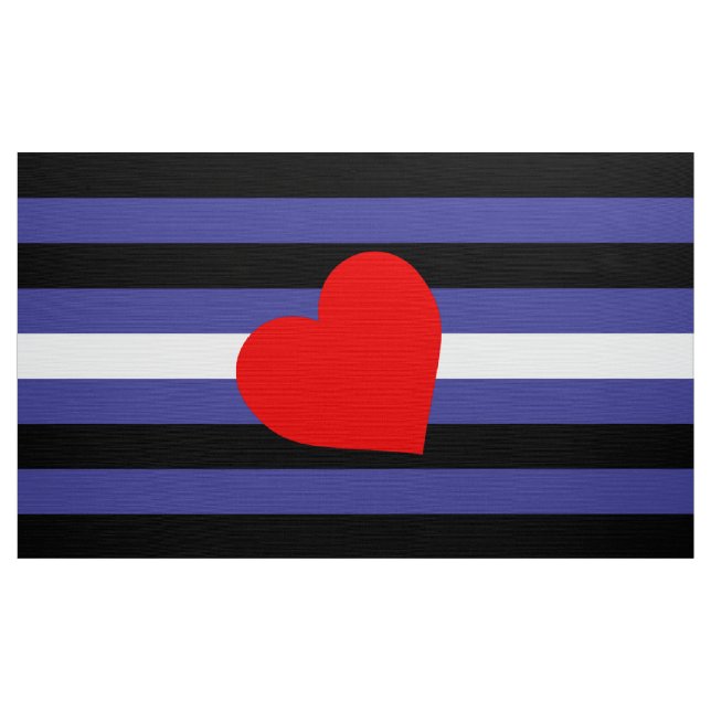 Läder Pride Flagga och Hjärta Tyg (Yard)