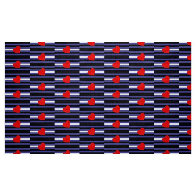 Läder Pride Flagga och Hjärta Tyg (Fat Quarter)