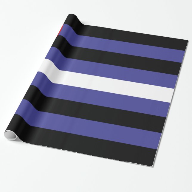 Läder Pride Flagga Presentpapper (Utrullad)