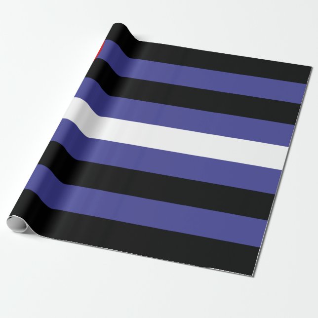 Läder Pride Flagga Presentpapper (Utrullad)