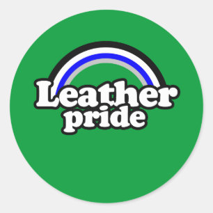 Läder Pride Flagga Runt Klistermärke