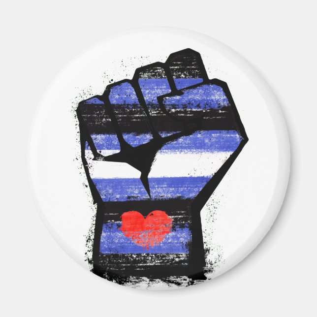 Läder Pride Knut Magnet (Framsidan)