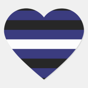 LÄDER PRIDE RANDIG DESIGN HJÄRTFORMAT KLISTERMÄRKE