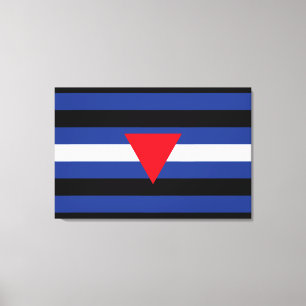 Läder Queer Pride Flagga Canvastryck