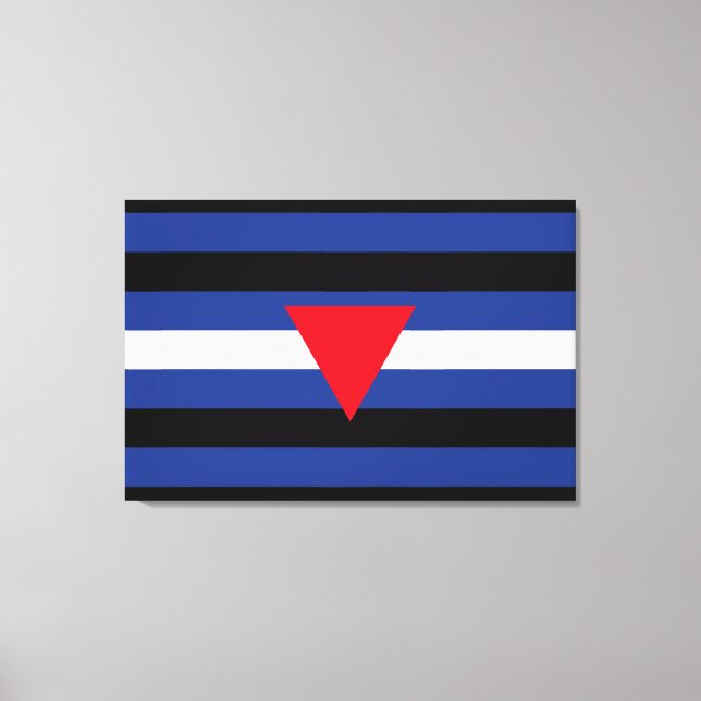 Läder Queer Pride Flagga Canvastryck (Framsida)
