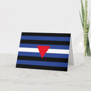 Läder Queer Pride Flagga Helgkort