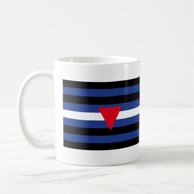 Läder Queer Pride Flagga Kaffemugg (Vänster)