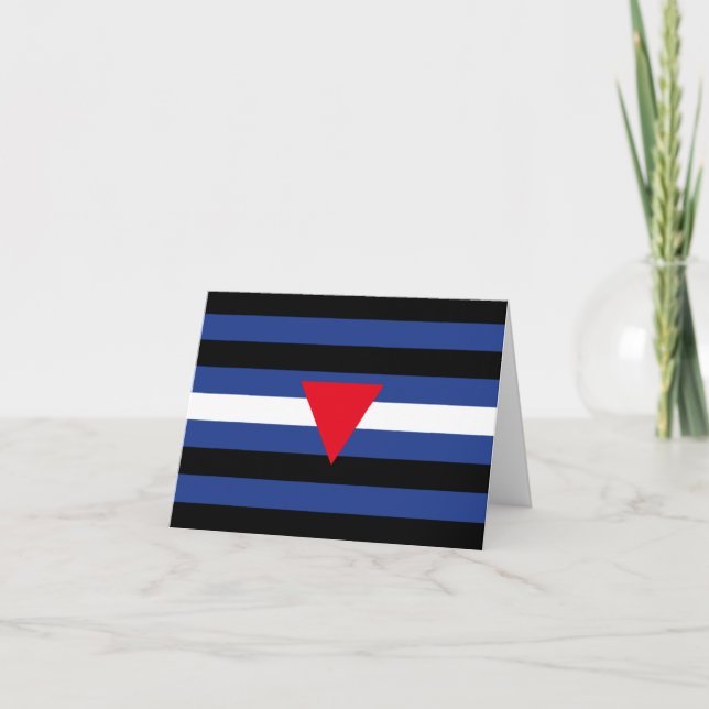 Läder Queer Pride Flagga Kort (Framsida)