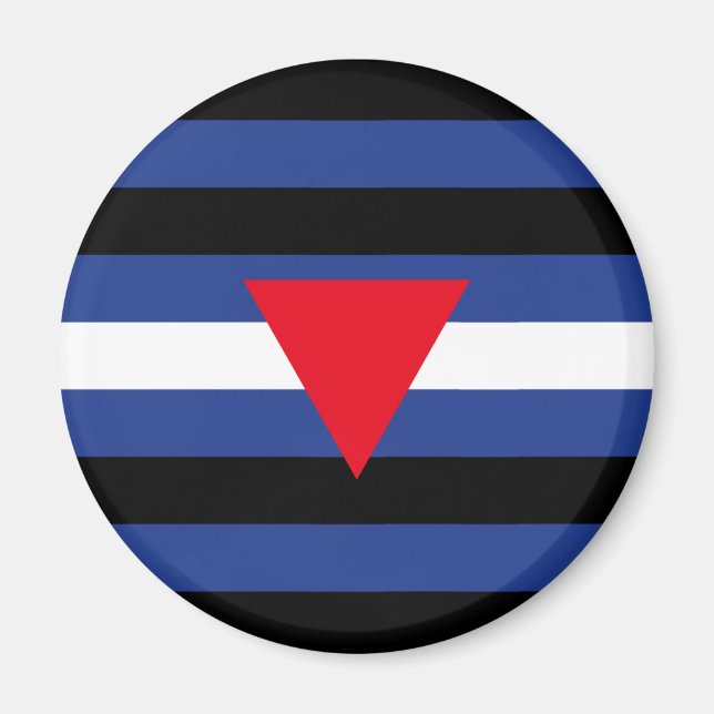 Läder Queer Pride Flagga Magnet (Framsidan)