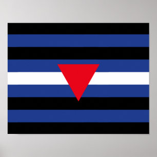 Läder Queer Pride Flagga Poster