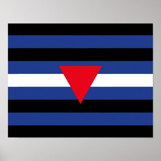 Läder Queer Pride Flagga Poster (Framsidan)