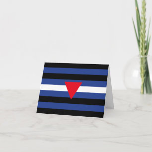 Läder Queer Pride Flagga Tack Kort