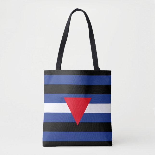 Läder Queer Pride Flagga Tygkasse (Framsida)