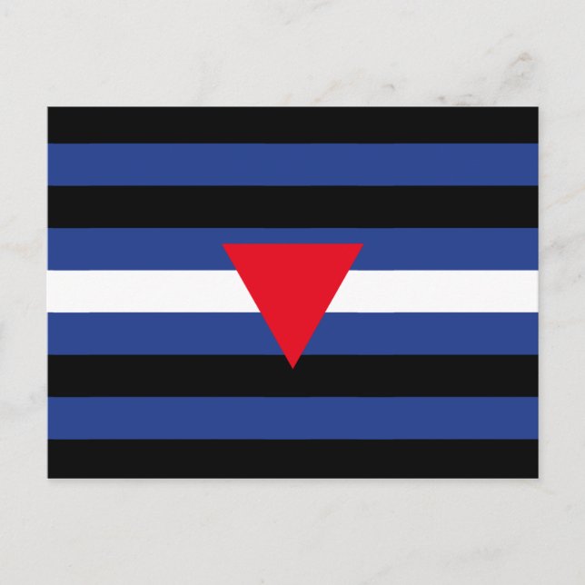 Läder Queer Pride Flagga Vykort (Framsida)