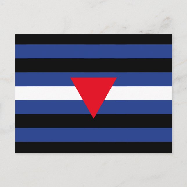 Läder Queer Pride Flagga Vykort (Framsida)