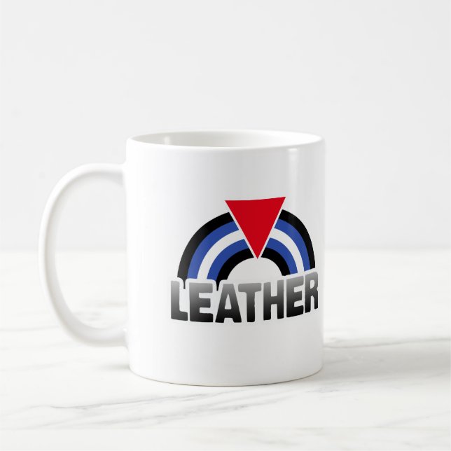 Läder Queer Pride Kaffemugg (Vänster)