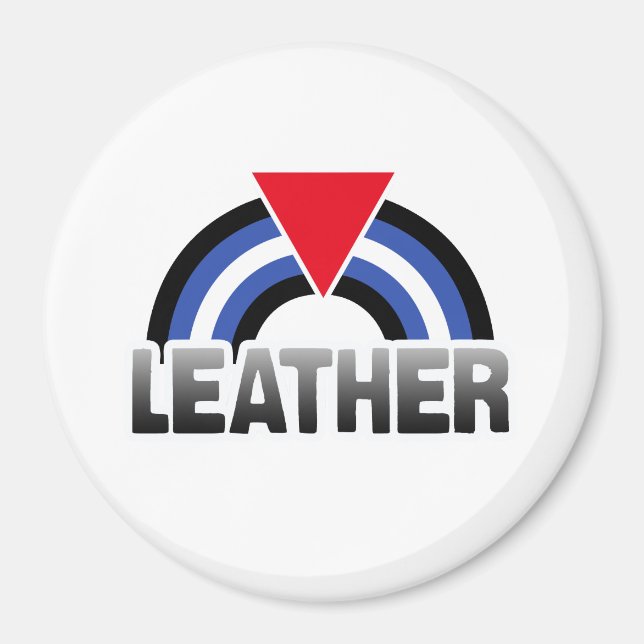 Läder Queer Pride Magnet (Framsidan)