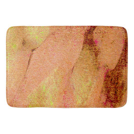 Läder stil skrynklat med slipen färg, lax badrumsmatta