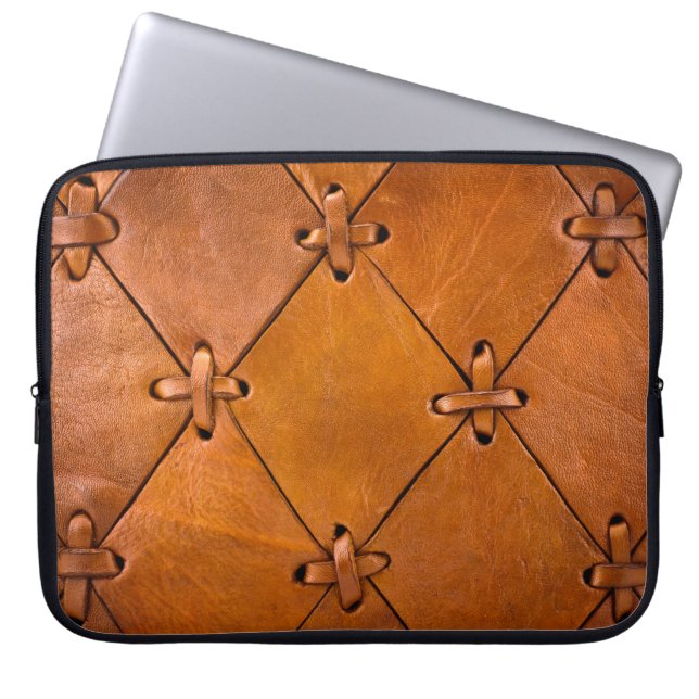 Läder struktur, naturliga självangivelser. laptop fodral (Framsidan)