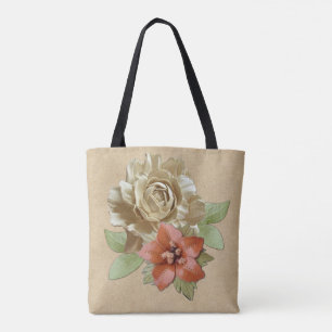 Läder & Suede Blomsterkonst Tygkasse