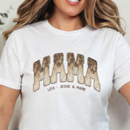 Läder Vintage Snöre Land Varsity Mamma T-Shirt