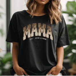 Läder Vintage Snöre Land Varsity Mamma T-Shirt