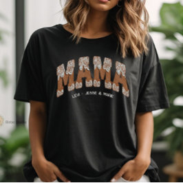 Läder Vintage Snöre Land Varsity Mamma T-Shirt