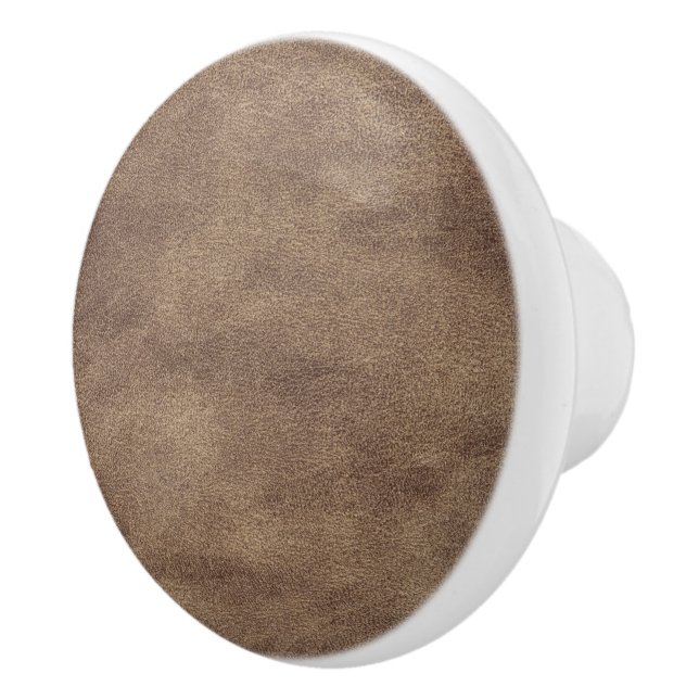 Läderblått Tartan Fabric Crokodile Skin Knopp (Höger)