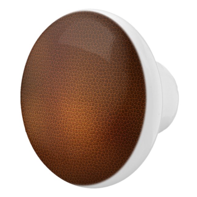 Läderblått Tartan Fabric Crokodile Skin Knopp (Höger)