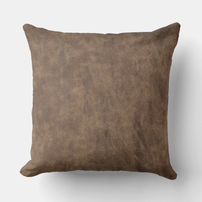 Läderblått Tartan Fabric Crokodile Skin Kudde (Framsida)