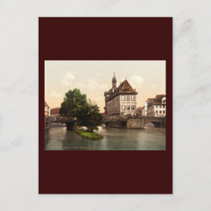 Läderbro och stadshuset Bamberg Bavaria Vykort