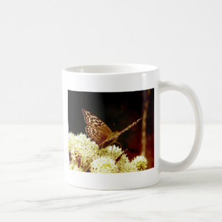 Läderbrun, Tan & Chokladfärgad Fjäril Kaffemugg