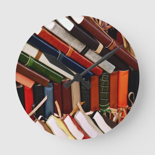 Läderbunden Journal Rund Klocka (Framsida)