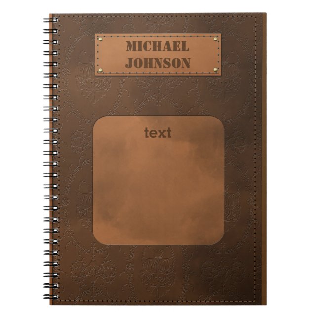 Läderdekoder Anteckningsbok (Framsidan)