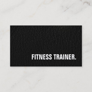 Lädereffekt Unik Speciell Grått Fitness Trainer Visitkort
