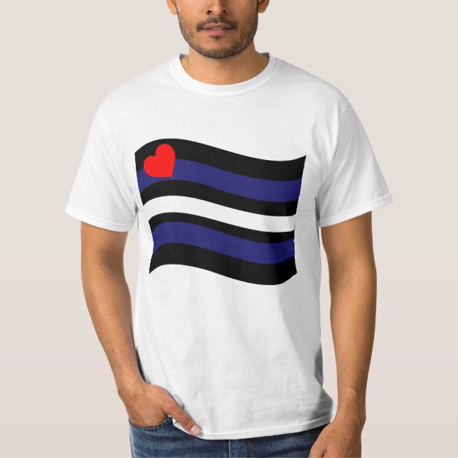 LÄDERFLAGGAN VÄVANDE T SHIRT (Framsida)