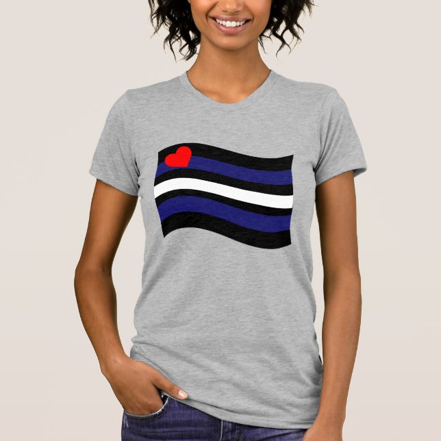 LÄDERFLAGGAN VÄVANDE T SHIRT (Framsida)