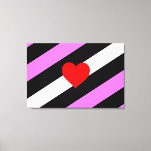 Läderflicka Pride Flagga Canvastryck