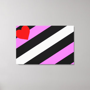 Läderflicka Pride Flagga Canvastryck