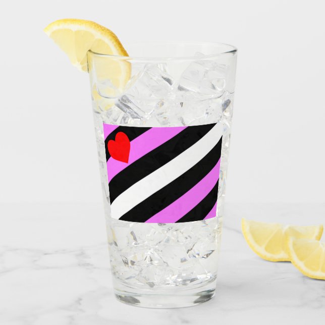 Läderflicka Pride Flagga Glaskopp (Framsida Ice)